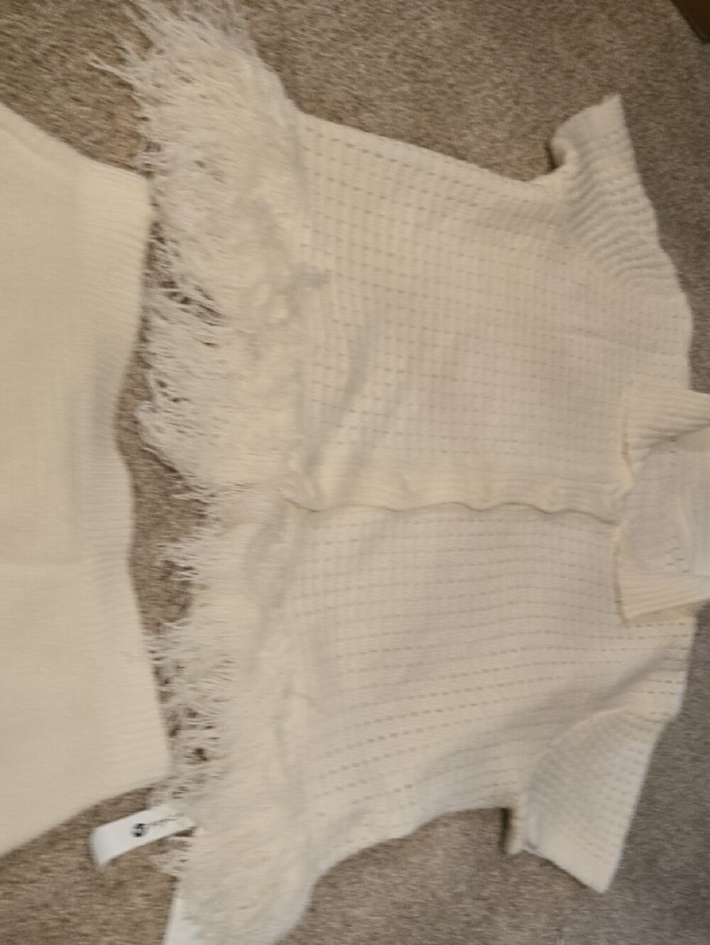 Cream Cotton-Trim Knit Skirt - Women's - Picture 3 of 5